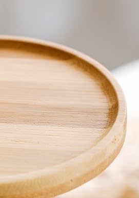 3-Tier Fruit Basket Electroplating Metal Stand Decorative Fruit Bowl Rack Bamboo Wooden Storage Trays Table Countertop Holder for Vegetables Bread Snack for Kitchen Home Use, Gold (Type D) - Image 6