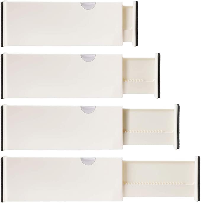 4 Adjustable Drawer Dividers, Organize Silverware and Utensils in Home Kitchen, Divider for Clothes in Bedroom Dresser, Designed to Not Snag Underwear and Bra Fabrics, Bathroom Storage Organizers - Image 8