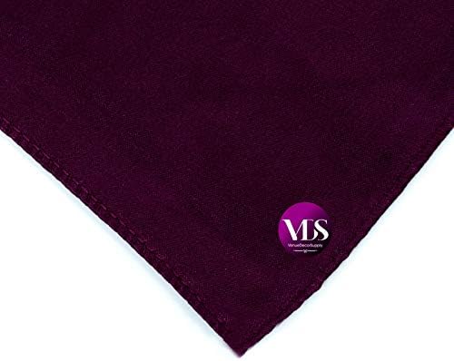 VDS - 200 Pieces | Satin Napkins 20 x 20 Inch Square | Kitchen & Dinner Table Napkins Cloths Handkerchief for Restaurant Bistro Wedding Christmas Birthday Party Dinner Decoration (Eggplant) - Image 5