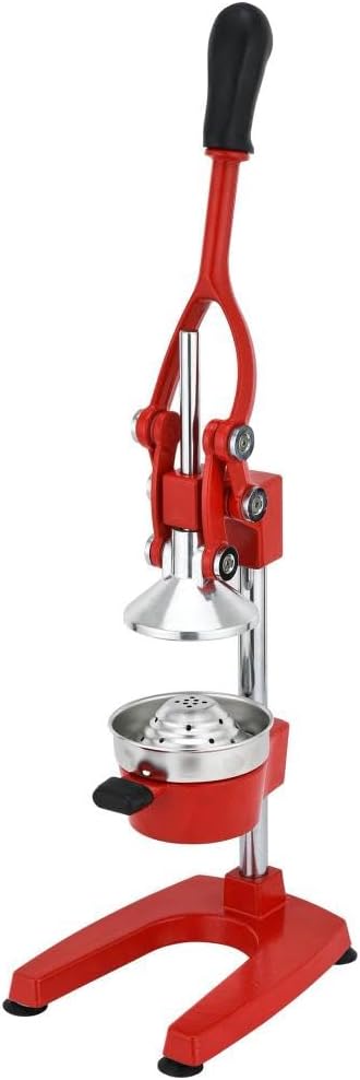 Courant Kitchen Orange Juice Squeezer Durable Easy-to-Clean, Professional Citrus Juicer Stainless Steel Lemon, Grapefruit Squeezer Sturdy Manual Citrus Press with Large Press Bowl, Easy Grip Red - Image 3