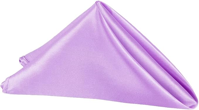 CVL 50 Pk, Satin Napkin 20"x20" Square Edge: Hemmed Material: 100% Polyester - Victorian Lilac by Unknown