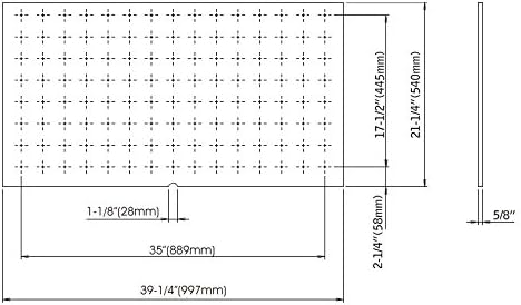 Dowell 39.25" x 21.25" Drawer Divider Organizer Wood Peg Board - 16Pegs - Image 9