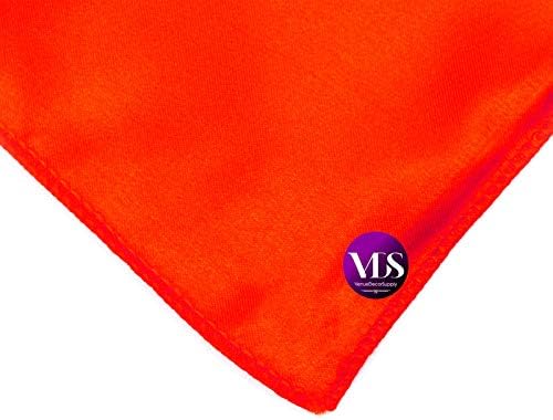 VDS - 150 Pieces | Satin Napkins 20 x 20 Inch Square | Kitchen & Dinner Table Napkins Cloths Handkerchief for Restaurant Bistro Wedding Christmas Birthday Party Dinner Decoration (Orange) - Image 5