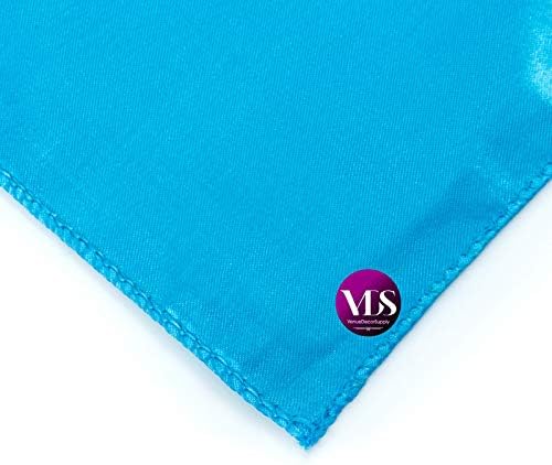 VDS - 100 Pieces | Satin Napkins 12 x 12 Inch Square | Kitchen & Dinner Table Napkins Cloths Handkerchief for Restaurant Bistro Wedding Christmas Birthday Party Dinner Decoration (Turquoise) - Image 5