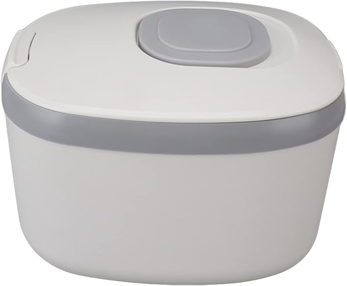 Rice Storage Container, Large Capacity Food Storage Container, Airtight Food Storage Container with Measuring Cup, Covered Rice Bucket, Cereal Dispenser Bin for Grains Nuts Flour(L Gray (15kg/33.1lb)) - Image 9