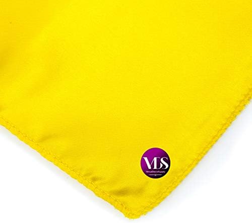 VDS - 200 Pieces | Satin Napkins 12 x 12 Inch Square | Kitchen & Dinner Table Napkins Cloths Handkerchief for Restaurant Bistro Wedding Christmas Birthday Party Dinner Decoration (Yellow) - Image 5
