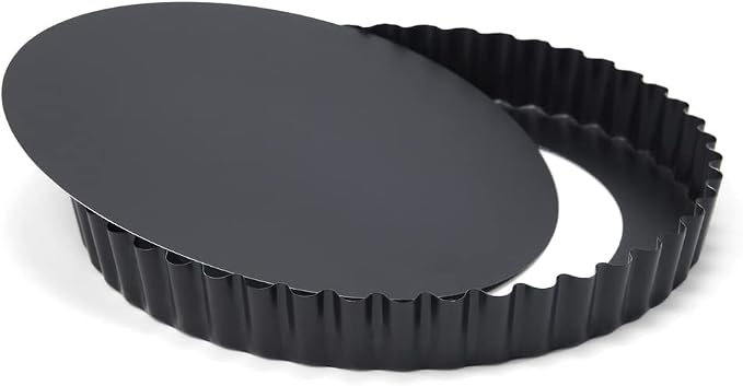 Patisse Round Quice Pan with Removable Bottom 7-7/8" or 20 cm in Diameter Nonstick Coated Profi Series Charcoal Gray Color by patisse
