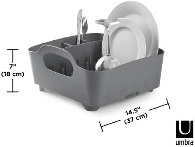 Umbra Tub Dish Rack, Charcoal (330590-149) - Image 5