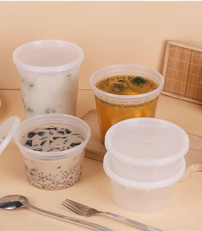 Deli Food Containers with Lids – 240 Sets Bulk Value Pack, 32 Oz Quart Size Airtight Food Storage Meal Prep Takeout & Restaurant Containers, BPA-Free, Microwave, Freezer & Dishwasher Safe (32 Oz) - Image 9