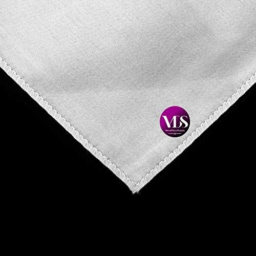VDS - 50 Pieces | Satin Napkins 12 x 12 Inch Square | Kitchen & Dinner Table Napkins Cloths Handkerchief for Restaurant Bistro Wedding Christmas Birthday Party Dinner Decoration (White) - Image 5
