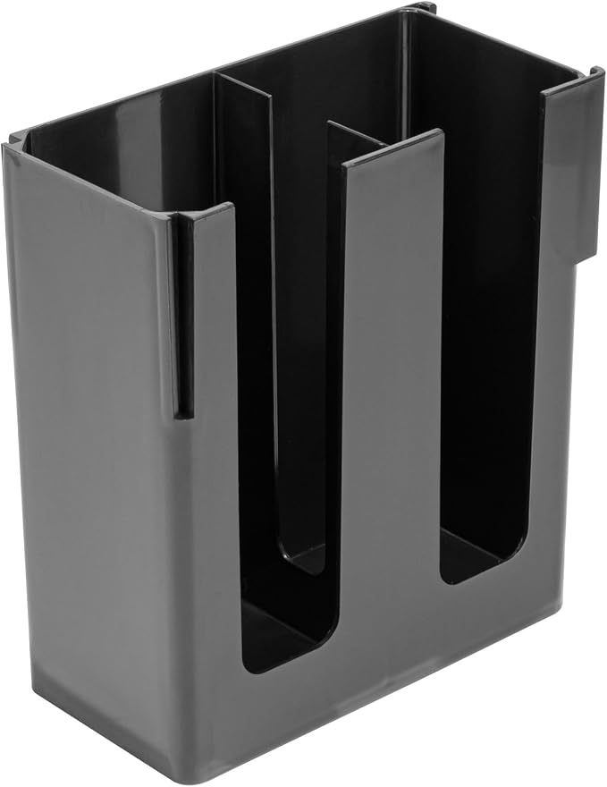 Restaurantware Restpresso Coffee Bar Organizer, 1 Count Durable 2 Compartments, Compact Size, Black Plastic Tabletop Coffee Supplies Organizer For Homes, Office Spaces, Breakrooms, and Lounges - Image 12