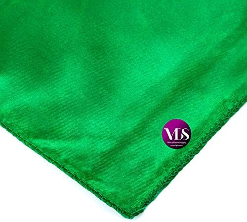 VDS - 150 Pieces | Satin Napkins 12 x 12 Inch Square | Kitchen & Dinner Table Napkins Cloths Handkerchief for Restaurant Bistro Wedding Christmas Birthday Party Dinner Decoration (Green) - Image 5