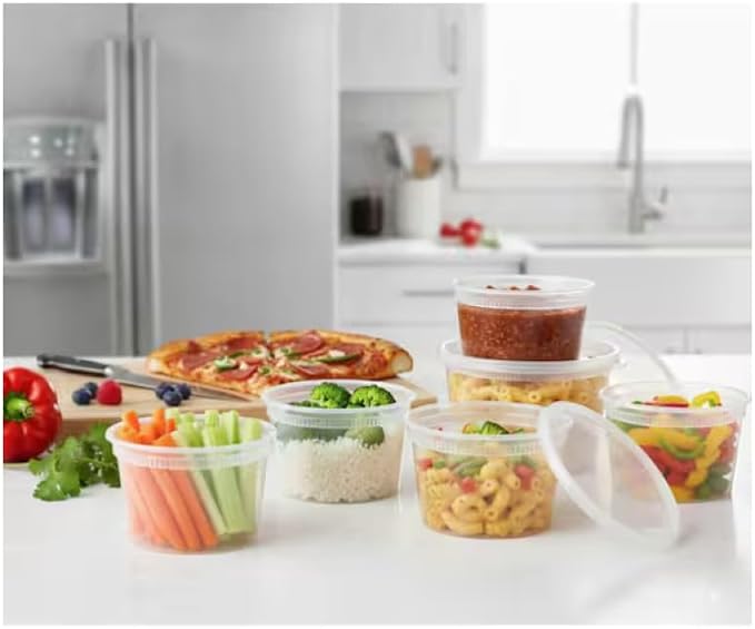 Deli Food Containers with Lids – 240 Sets Bulk Value Pack, 16 Oz Pint Size Airtight Food Storage Meal Prep Takeout & Restaurant Containers, BPA-Free, Microwave, Freezer & Dishwasher Safe (16 Oz) - Image 9