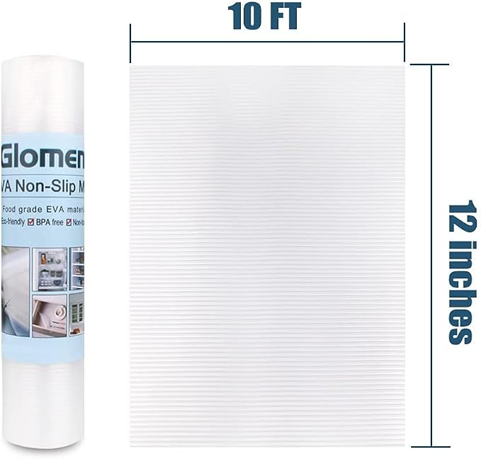 Glomen Shelf Liner, Non-Slip Cabinet Liner, Washable Oil-Proof for Kitchen Cabinet, Shelves, Refrigerator, Storage, Desks, 12 Inches x 10 FT, Non Adhesive Drawers Liner (12 Inches x 10 FT)… - Image 7