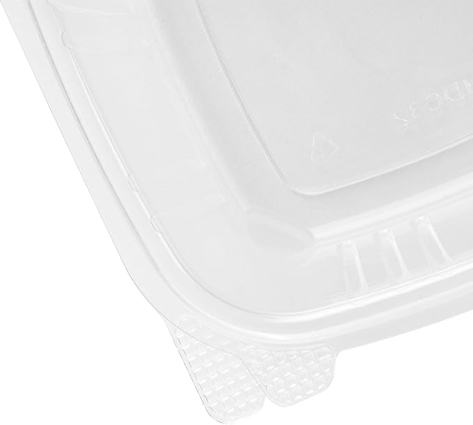 Karat 200 Count Clear PET Hinged Deli Take Out Containers - 32 oz Plastic Clamshell Food Containers, Disposable Square to Go Boxes, Ideal for Pasta Salads, Fruit, Deli Sides and More, FP-HDC32 - Image 9