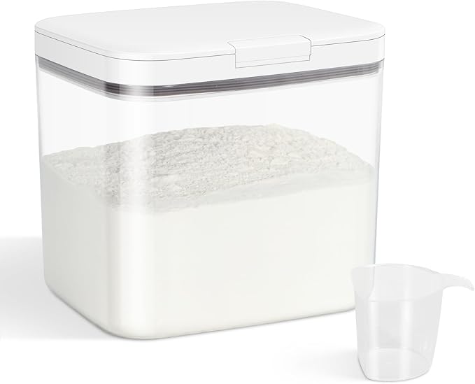 4.75 Qt Rice Flour Container Dog Food Storage Holder with Flip-up Lid Scoop | Airtight Dry Food Containers Pet Cat Food Bin Laundry Room Organization Household Essentials Kitchen Pantry Organizers - Image 8