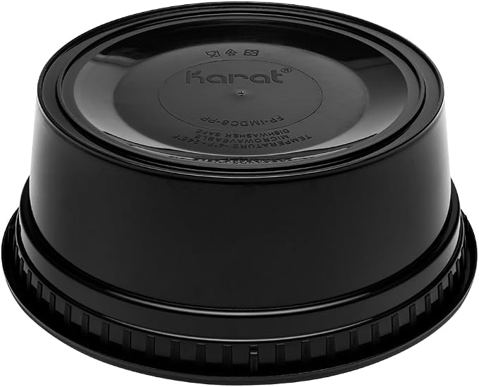 Karat [8oz - 240 ct Black PP Injection Molded Round Deli Containers with Lids (FP-IMDC8-PPB) - Image 9