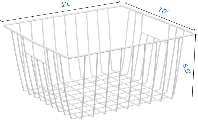 Freezer Storage Organizer Baskets, Household Refrigerator Chest Organization with Built-in Handles for Cabinets, Pantry, Closets, Bedrooms - Image 6