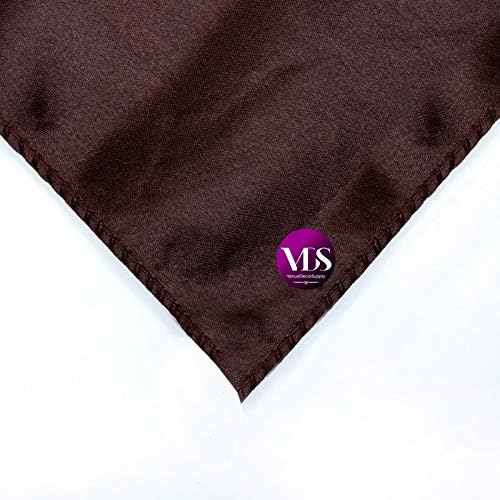 VDS - 200 Pieces | Satin Napkins 20 x 20 Inch Square | Kitchen & Dinner Table Napkins Cloths Handkerchief for Restaurant Bistro Wedding Christmas Birthday Party Dinner Decoration (Chocolate) - Image 5