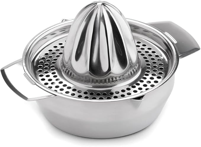 Weis Citrus Squeezer Juice Presser Ø 13cm, Stainless Steel, Silver, 13 x 17 x 9 cm by Weis