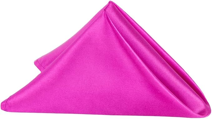 CVL 50 Pk, Satin Napkin 20"x20" Square Edge: Hemmed Material: 100% Polyester - Magenta Violet by Unknown