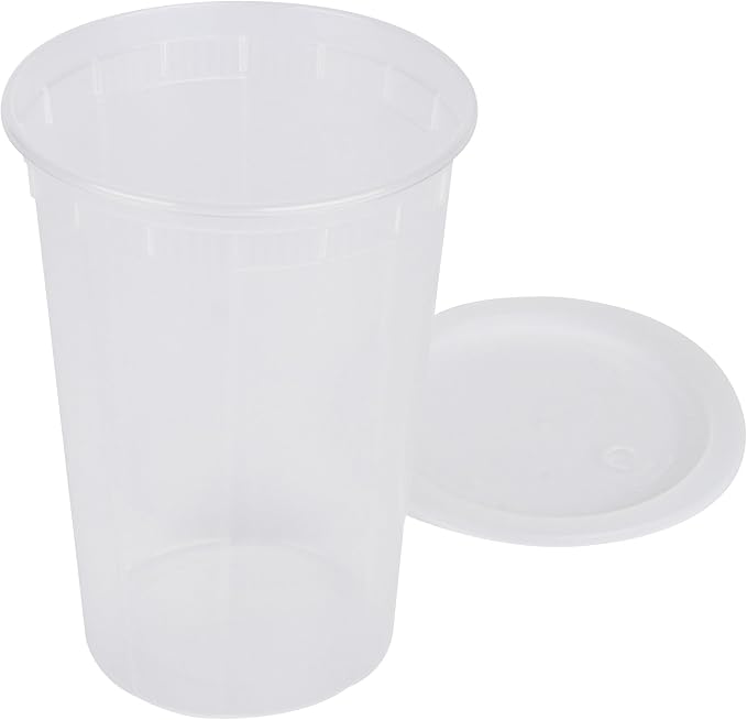 Restaurantware Plastic Food Container 100 Pack of 48 oz Clear Microwave-Safe Storage Container With Lid Leakproof Round Shape Disposable Freezer-Safe - Image 16