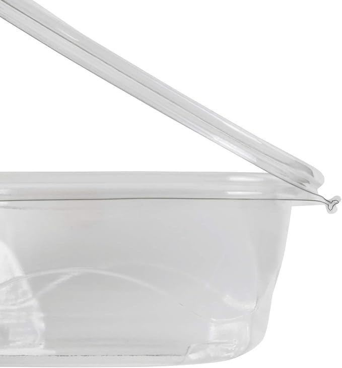 Karat PET Hinged Deli Containers with Lids - Perfect for Pasta Salads, Fruit, Deli Sides, and Home Meal Prep - Clear Plastic Food Containers, Take Out Containers (12oz) - Image 9