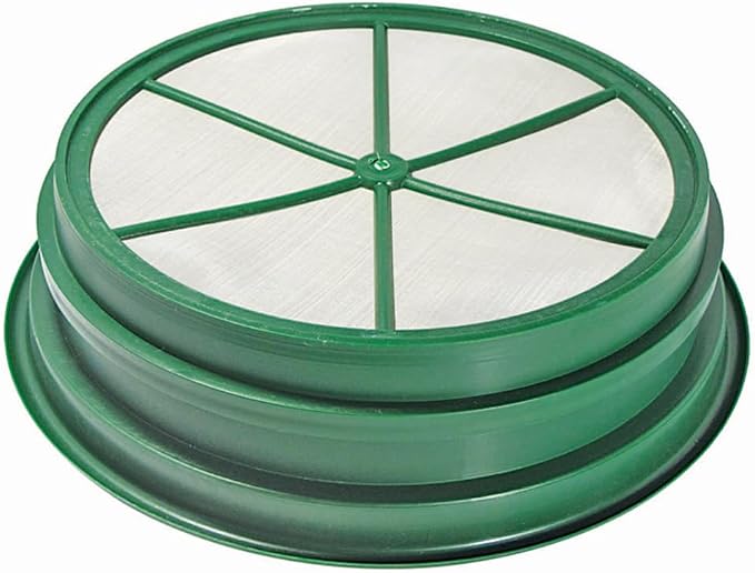 SE 13.25 Inch Wide Stackable Classifier Gold Prospecting Pan - 1/70 Inch Stainless Steel Mesh Sifting Pan, Green - Image 9