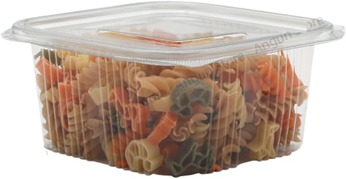 Limera Clear Plastic Food Containers with Hinged Lids, 100 Count, Disposable (68, Ounces), Transparent | 100 Pack Value Set, Crystal Clear Design, Secure Hinged Lid, BPA-Free Food Safe Material, Ideal For Takeout and Events - Image 8