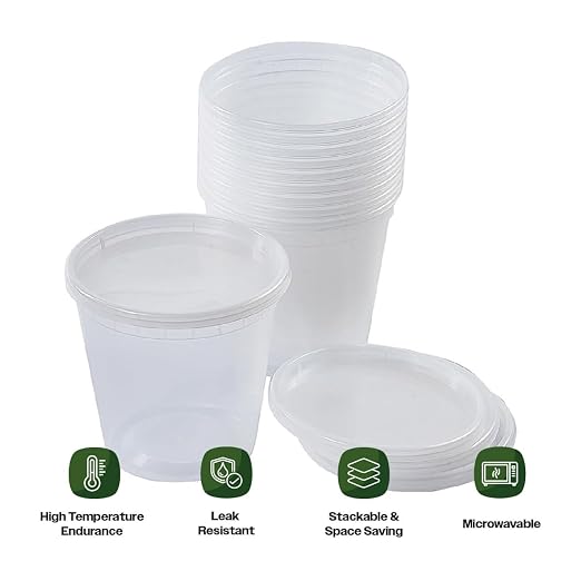 CIAO! 24OZ PP Injection Molded Soup-Deli Container with LLDPE Lid, Microwavable and BPA Free (240/240 combo pack) - Image 9