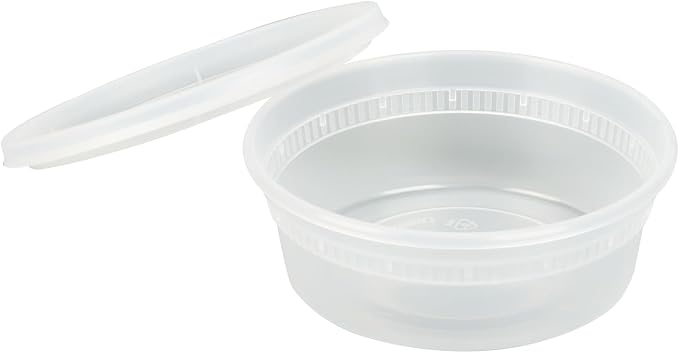 Restaurantware-Asporto 8 Ounce Deli Containers With Lids, 100 Microwavable Round Soup Containers - Clear Plastic Lids Included, Do Not Contain BPA, Clear Plastic Soup Containers, Disposable - Image 12