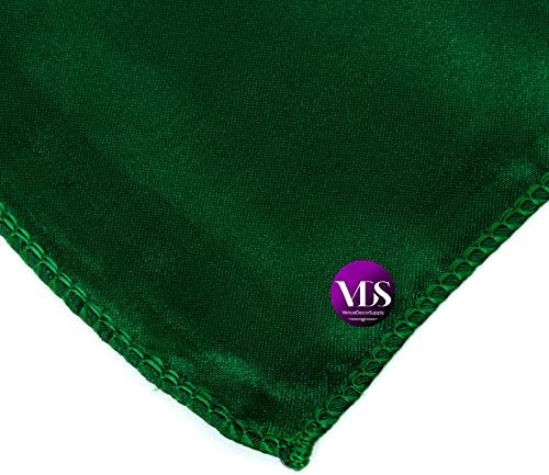 VDS - 100 Pieces | Satin Napkins 12 x 12 Inch Square | Kitchen & Dinner Table Napkins Cloths Handkerchief for Restaurant Bistro Wedding Christmas Birthday Party Dinner Decoration (Hunter Green) - Image 5