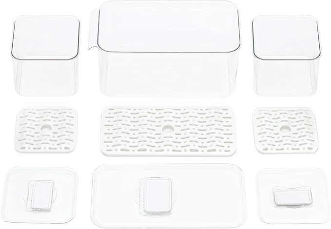 Slideep Food Storage Containers Produce Saver with Lids, Stackable Refrigerator Freezer Organizer Bins with Removable Drain Tray, Fridge Fresh Keeper for Veggie, Berry, Fruits, Vegetables 3 Pack - Image 6