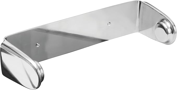 mDesign Metal Wall Mounted Paper Towel Holder Dispenser for Walls or Under Cabinet in Kitchen, Pantry, Cupboard, Sink Storage, Holds Jumbo Rolls - Omni Collection - Polished Stainless Steel - Image 6