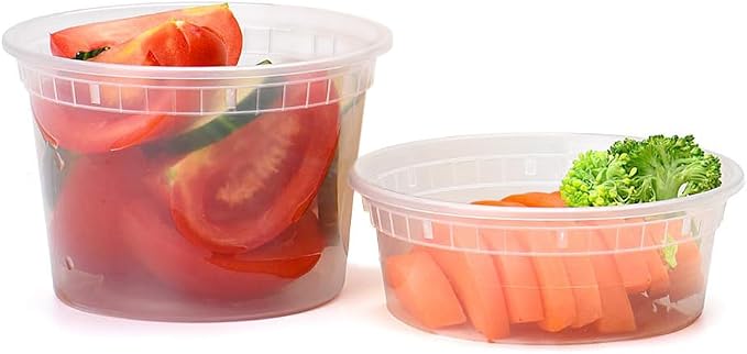 Glotoch Express 48 Sets Deli Containers with Lids,16/8 oz X 24 Set Each | Plastic Soup Containers with Lids,Airtight Takeout Food Storage Containers for Soup,Freezer/Microwave/Dishwasher Safe - Image 9
