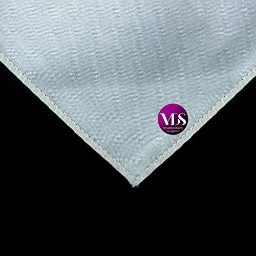 VDS - 50 Pieces | Satin Napkins 12 x 12 Inch Square | Kitchen & Dinner Table Napkins Cloths Handkerchief for Restaurant Bistro Wedding Christmas Birthday Party Dinner Decoration (Ivory) - Image 5