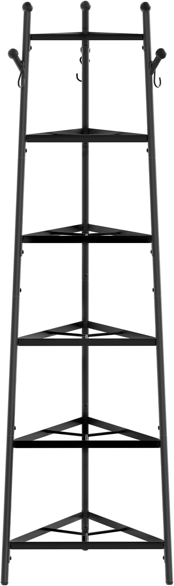 6-Tier Cookware Stand, Triangle Shelf Storage Tower for Kitchen, Pans Pots Storage Rack, Metal Wire Shelf Organizer, Corner Shelf, for Kitchen, Living Room, Black TPR14BB - Image 7