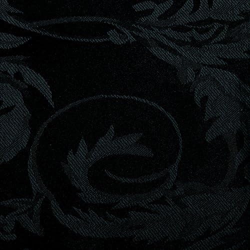 17x17-Inch Square Damask Cloth Napkins, Black, Set of 60 | Bulk Case of 5 Dozen, Melrose, 50% Cotton / 50% Polyester Fabric, Woven Damask Pattern, Soft Hand, Machine Washable - Image 2
