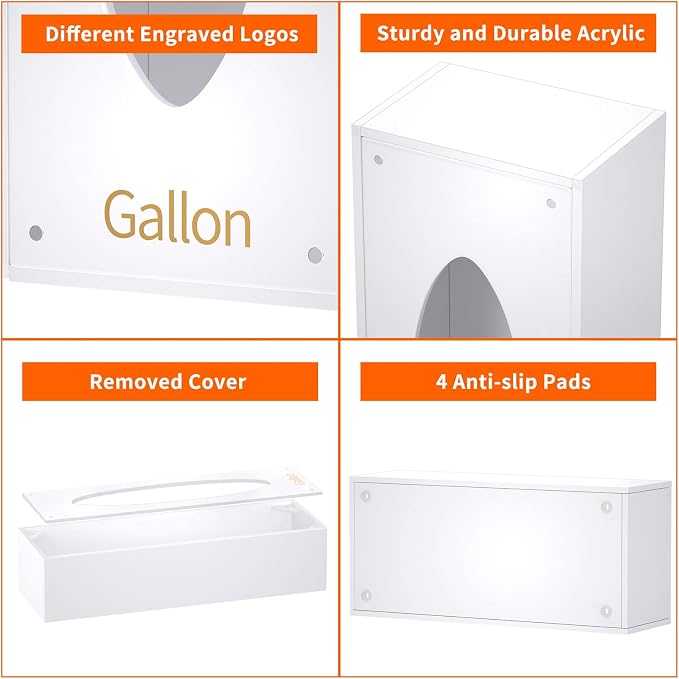 FEMELI Food Bag Storage Organizer Acrylic Kitchen Drawer Baggie Box White | 4 Separate Pack Compatible with Gallon, Slider Quart, Freezer, Sandwich, Snack, Variety Size Bags - Image 6