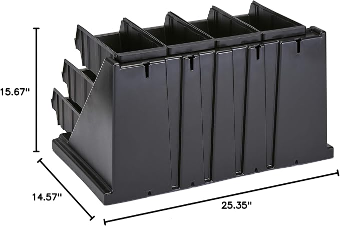 Cambro Versa - Self Serve Condiment and Utensil Bin - 12 Storage Bins - Ideal for Food and Coffee Condiments (Black) - Image 3