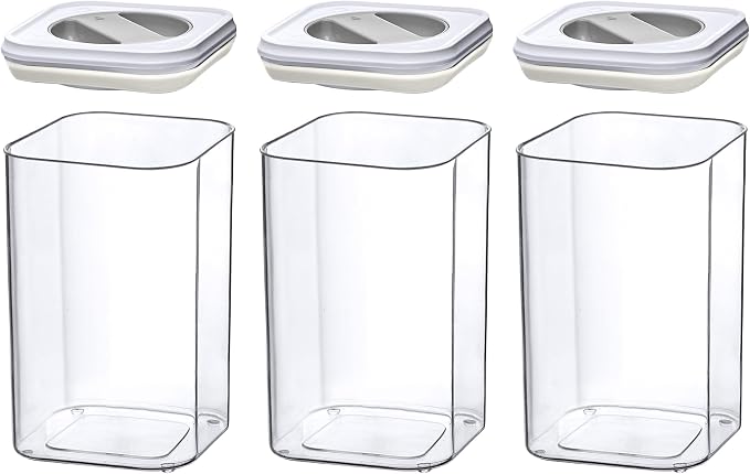 Carol - 96-Ounce Acrylic Canister (Set of 3), Plastic Airtight Food Container, Stackable for Pantry Storage, BPA-Free and Shatter-Proof, Perfect for Home and Commercial Use - Image 9