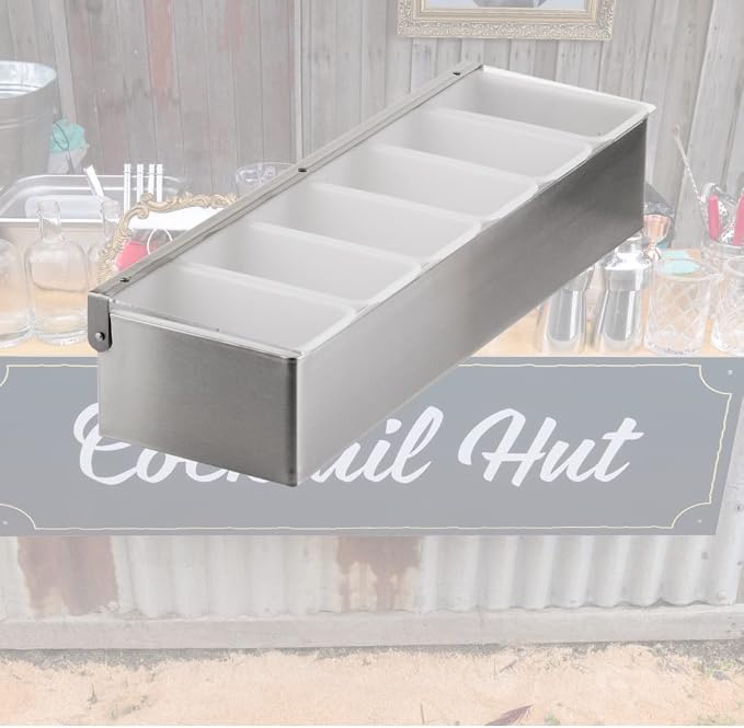 TableCraft Condiment Caddy, Pizza Topping Station, Stainless Steel Base - Image 5
