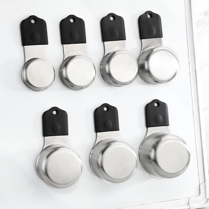 Measuring Cups Stainless Steel Magnetic Measuring Cups Set of 7 | Stackable Nesting Heavy Duty Metal Measure Cup for Measuring Dry or Liquid Ingredients - Image 7