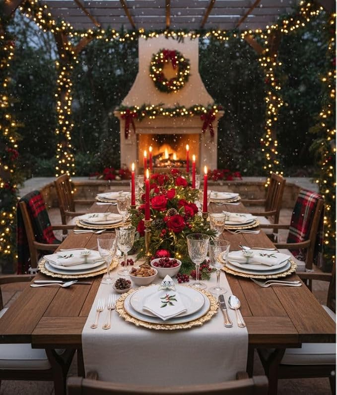 Embroidered Cloth Napkin Holly Leaf Christmas Cotton Napkins Set of 6, 20x20 Hemstitch Table Napkins Machine Washable, Daily & Christmas, Great Present Ideas - Image 7