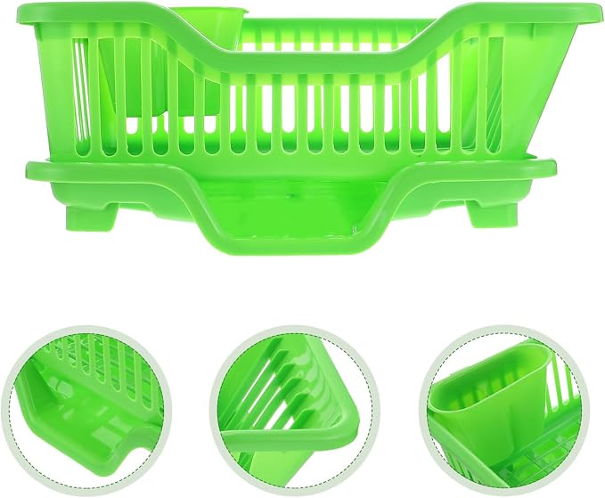 Kichvoe 1set Dish Drying Rack Multi-Purpose Kitchen Storage Basket Compact Design for Efficient Draining Smooth Edges for Safety for Organized Countertops Housewarming - Image 9
