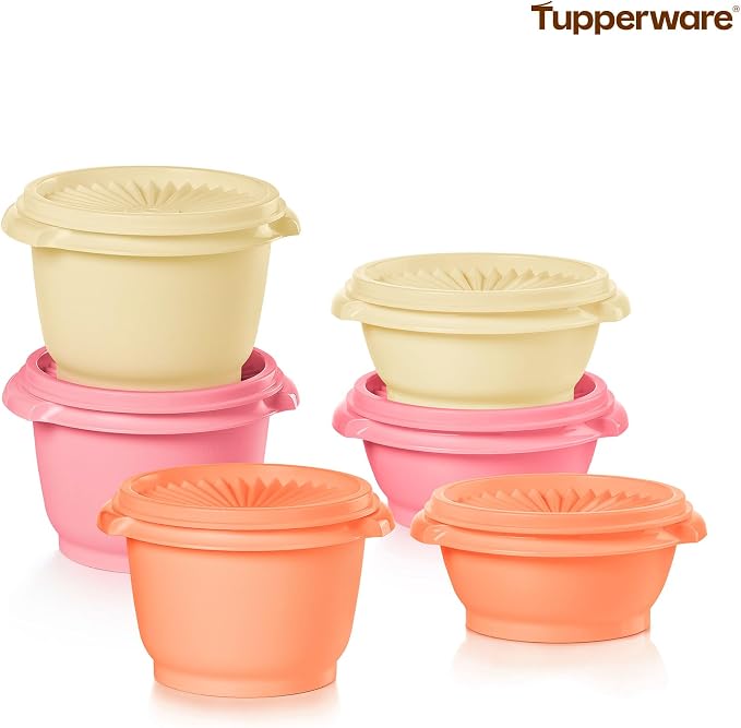 Tupperware Heritage Collection, New 12 Piece Food Storage Container Set in Vintage Warm Colors, Dishwasher Safe and BPA Free (6 containers, 6 lids) - Image 9