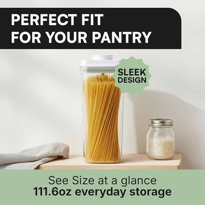 Bop Top Airtight Food Storage Containers with Lid Multi Pack | Kitchen Canister Sets | Air Tight Pantry Container | Pop Top Dry Food Storage Containers for Snacks, Sugar, Flour, Baking, Cereal, Pasta - Image 6