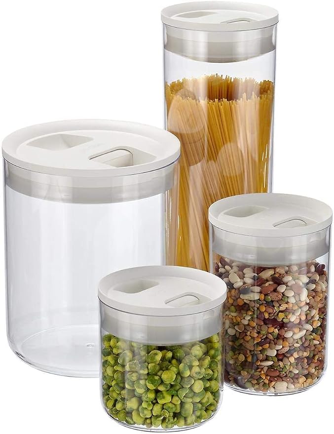 Click Clack Pantry Round Container Starter Set, 10 Piece (White) - Image 5