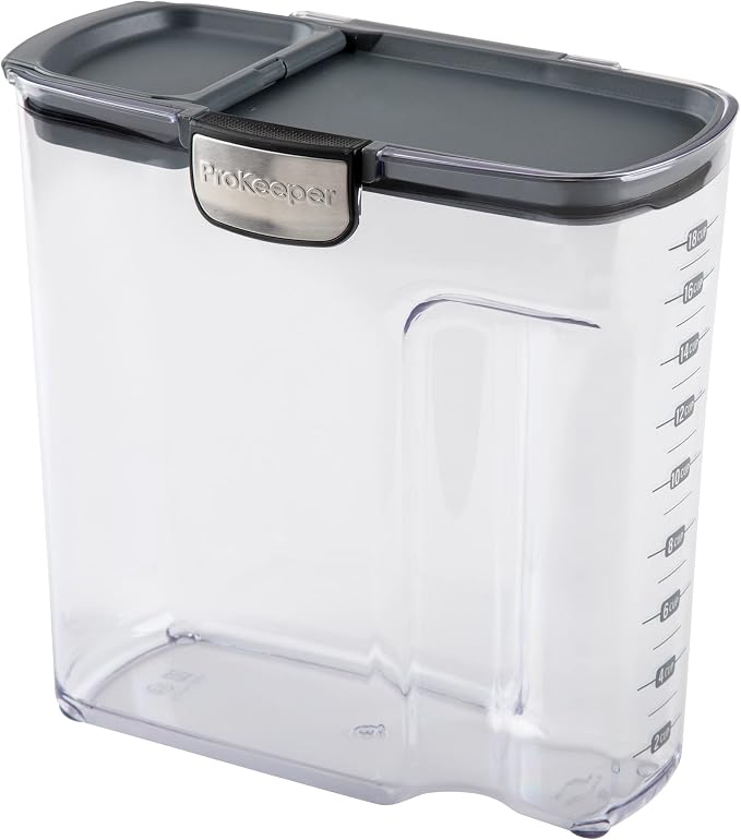 Progressive International ProKeeper+ Clear Plastic Airtight Food Baker's Kitchen Storage Organization Container Canister Set with Magnetic Accessories, 2- Piece Set (Cereal 4.5-Quart) - Image 2