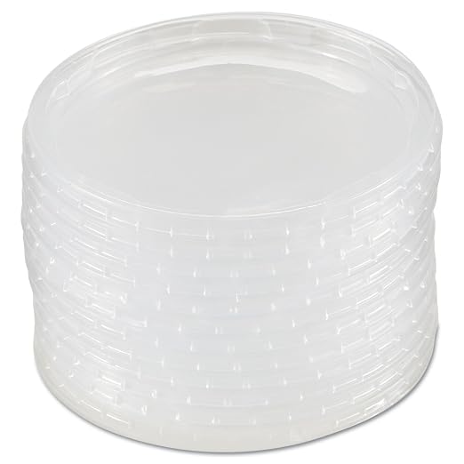 Clear Plastic Deli Containers Round Lids, Fits 8-32oz. Containers, Bulk Pack of 500, Universal Lid, Meal Prep, Strong Commercial Polypropylene, Food Service, Made in the USA - Image 2